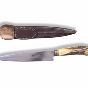 Cuchillo Arbolito Usado Solinger Alemania Encavado Ciervo