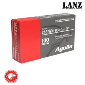 municion aguila  calibre 243 win boat tail SP 100 GRAIN X 20