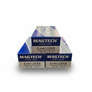 Balas Magtech 9MM 124 Gr Fmj X 150 Municiones Vaina De Acero