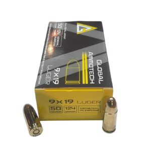 Municion Global Ammotech 9MM 124 Gr X50