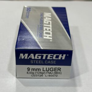 Municion Magtech 9MM 124 Gr Steel No Apta Para Recargar X50