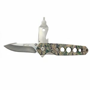 Navaja Buck Camuflada Made In USA Con Saca Choques De Escopeta Multi Herramientas