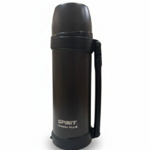 Termo Spinit 1 Litro Negro Acero Inoxidable Con Manija