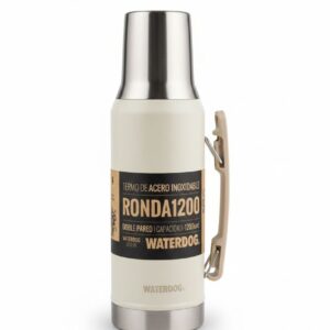 Termo Waterdog Blanco Mate Saystem 1.2 Litros Acero Inoxidable Con Manija