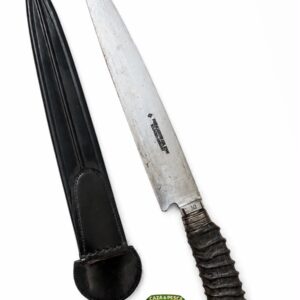 cuchillo Solinger germano cuchillo Friedr Herder mango cuerno de orix largo total 45 cm largo de hoja 30 cm