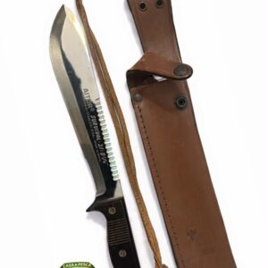 Aitor cuchillo survival 21= 8 1/4 inoxidable con vaina original Mango negro largo total 32 cm / largo hoja 22 cm