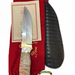cuchillo alfredo modelo athuey cabo madera estabilizada largo total 25.5 cm