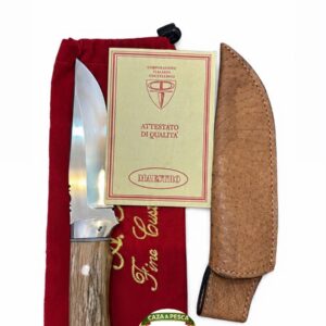 Cuchillo Sacher modelo athuey con certificado cabo hueso de jirafa largo total 29.5 cm