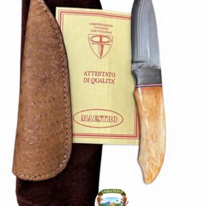 alfredo sacher modelo ushuaia tipo sam mail acero damasco con cabo de hueso de camello 22cm largo total