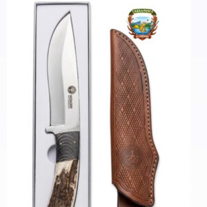 Cuchillo Boker modelo hunter mango de ciervo largo de hoja 15 cm