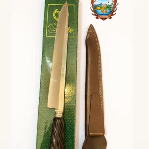 Cuchillo nieto 440 cabo ebano galloneado hoja de 25cm con caja